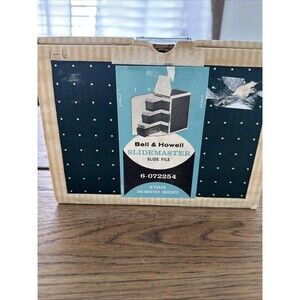 Bell & Howell SlideMaster 70s Slide File 6-077254 BOX 6-Trays 240-Master Mounts